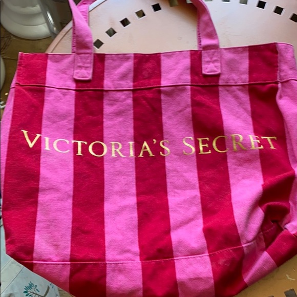 Victoria's Secret Handbags - Victoria secret pink striped bag